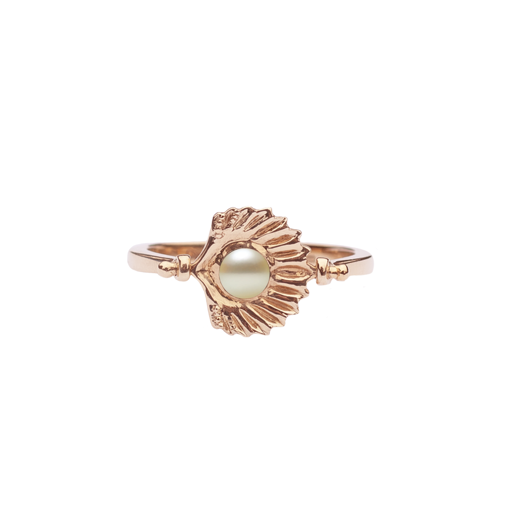shell gold ring