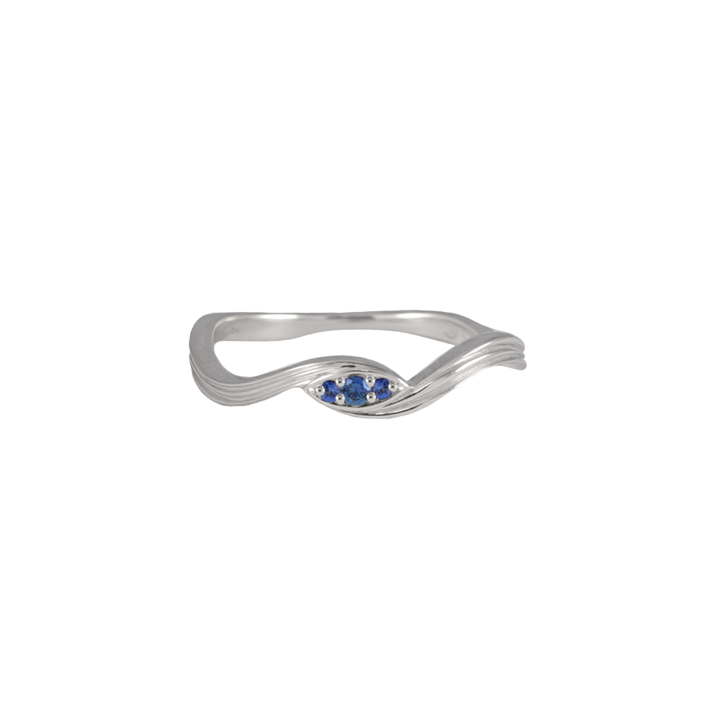 sapphire white gold ring