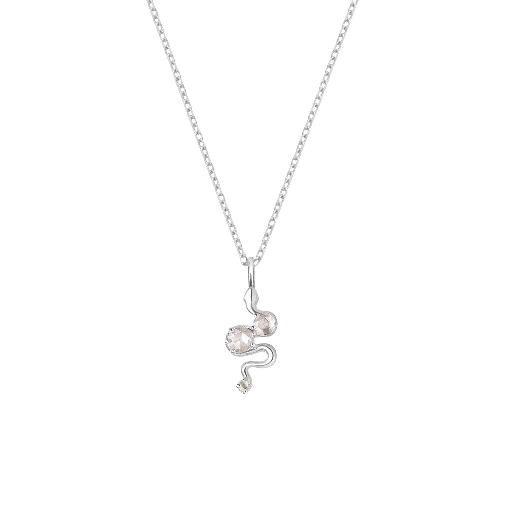 white gold snake charm