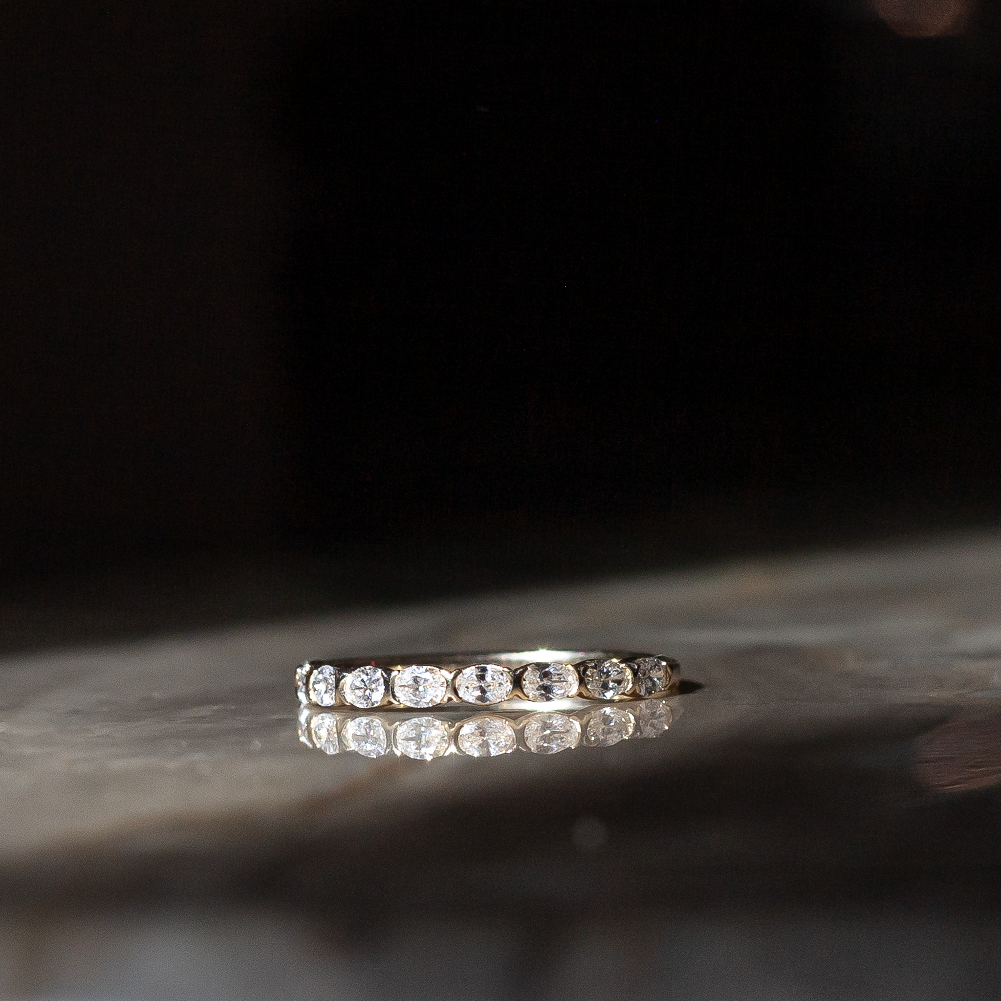 HEAVEN'S CHAMBER — Oval Diamond Eternity Band