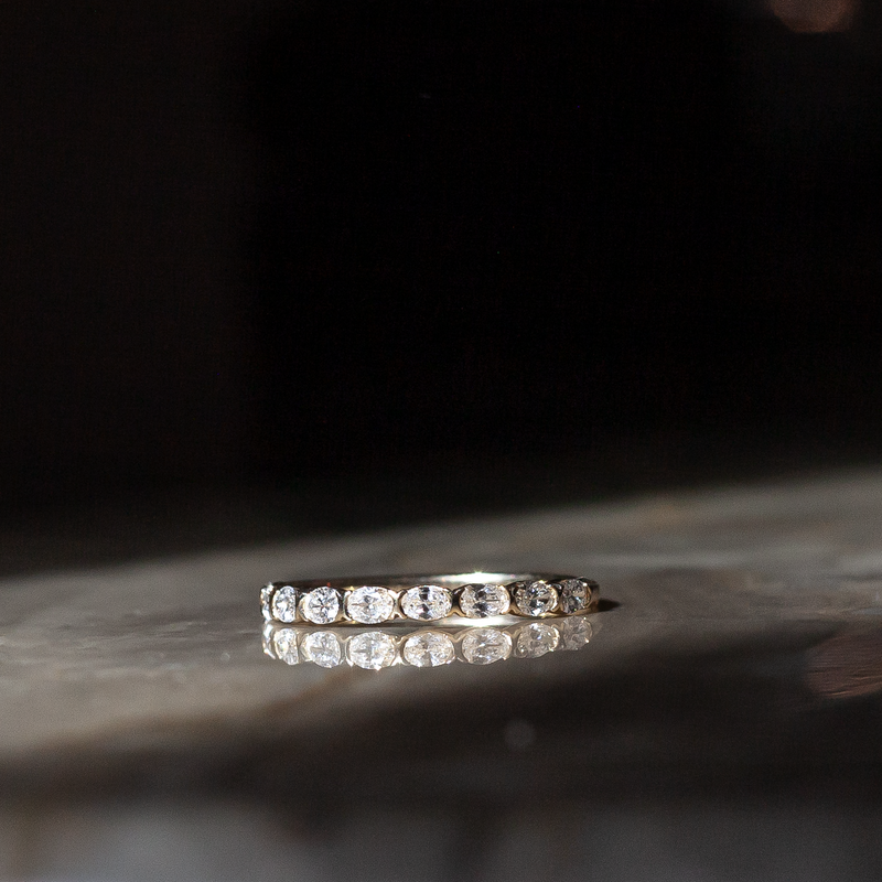 HEAVEN'S CHAMBER — Oval Diamond Eternity Band