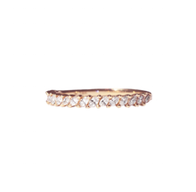 Marquise diamond rose gold wedding band