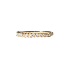 Marquise diamond yellow gold wedding band