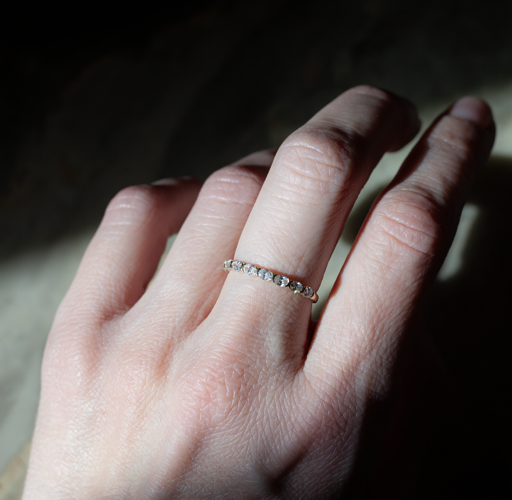 HEAVEN'S CHAMBER — Oval Diamond Eternity Band