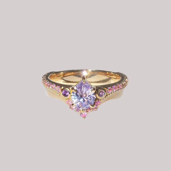 Purple sapphire engagement rings