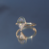 half moon diamond engagement ring