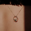 shell gold ring necklace