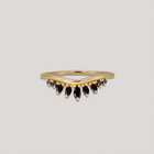 Amour Halo Black Diamond Ring