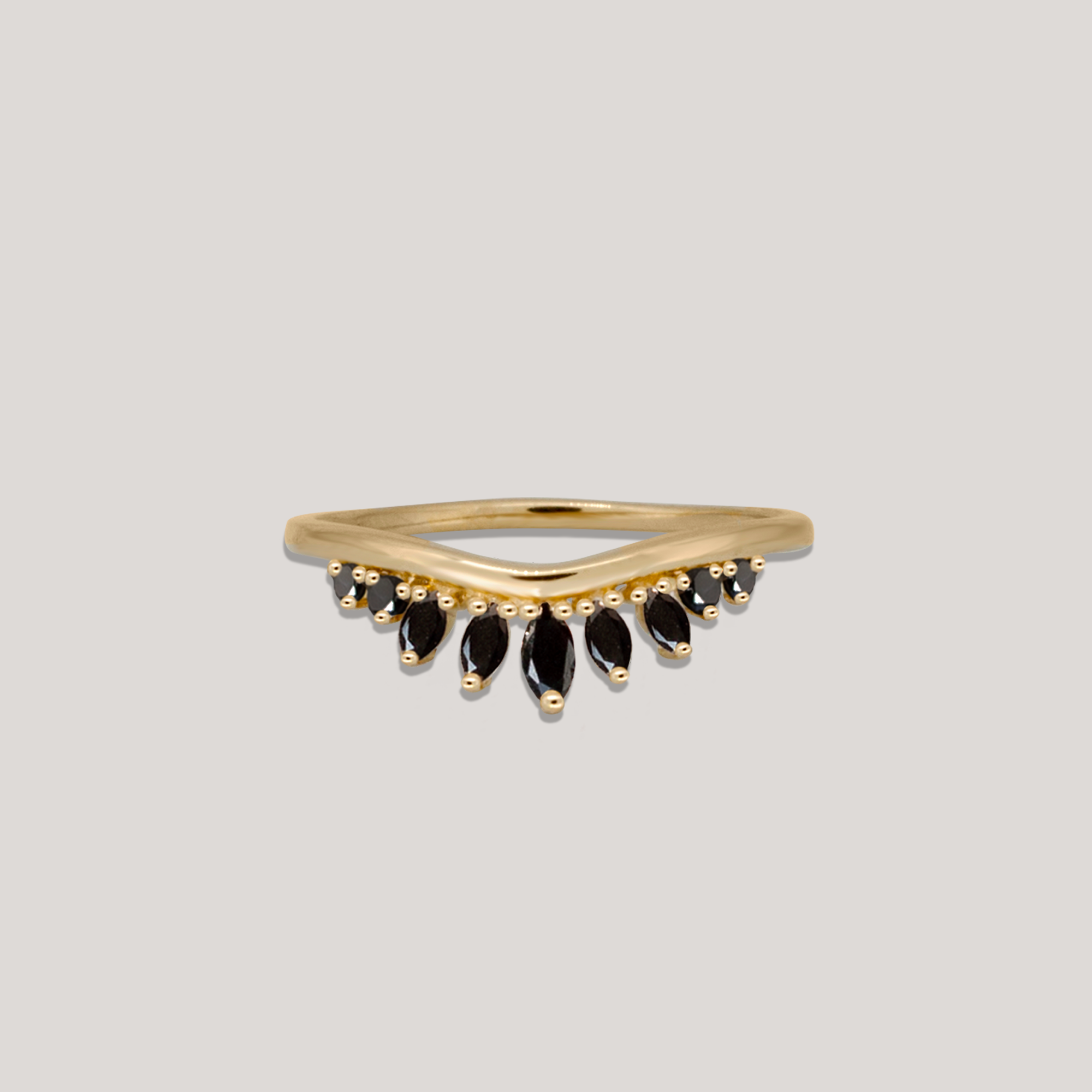 Amour Halo Black Diamond Ring