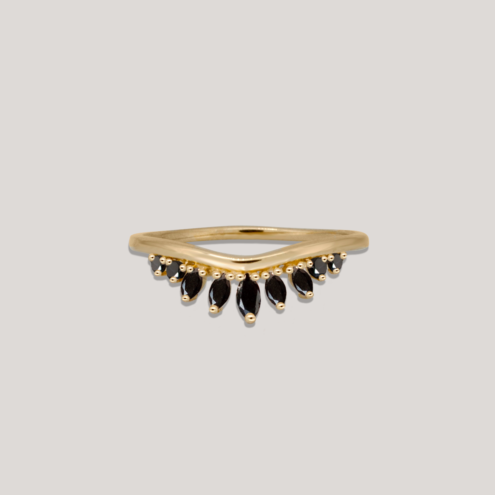 Amour Halo Black Diamond Ring