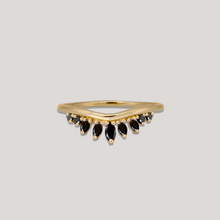 Amour Halo Black Diamond Ring