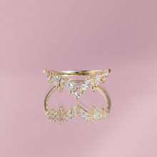 diamond chevron wedding band