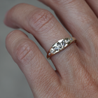 Gold signet ring with diamonds