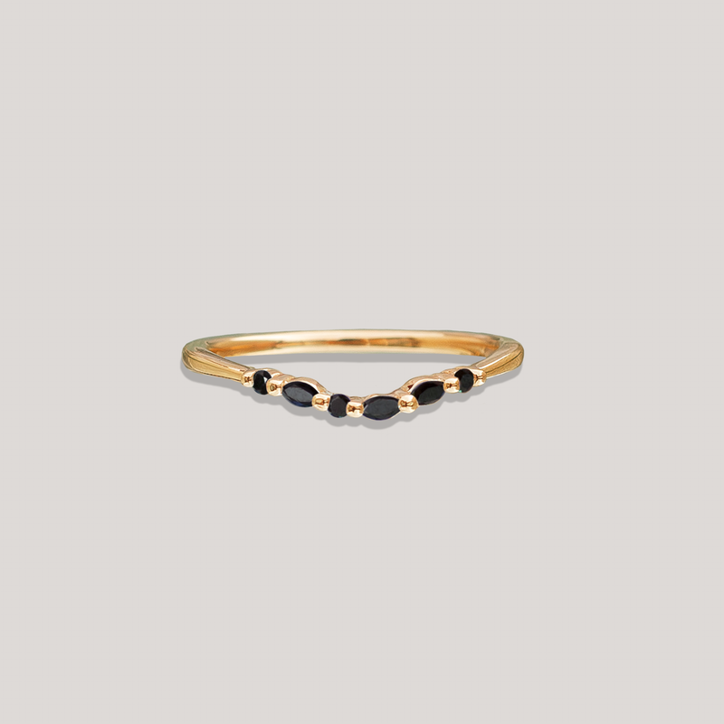 KALA — Black Diamond Contour Wedding Ring