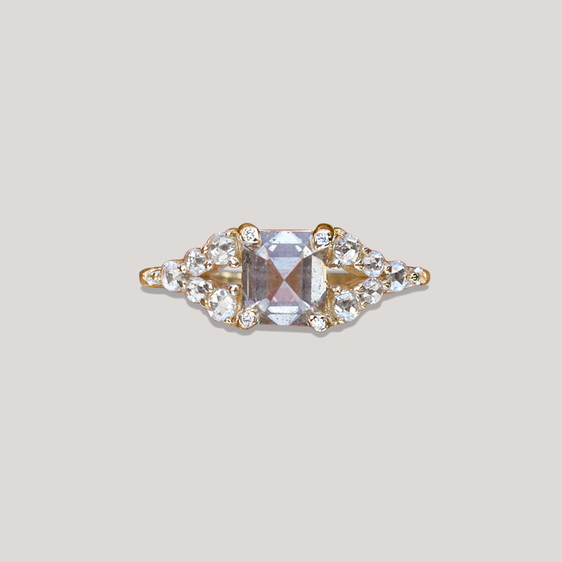 MESSENGER OF THE SKY  —  Emerald Cut Diamond Ring