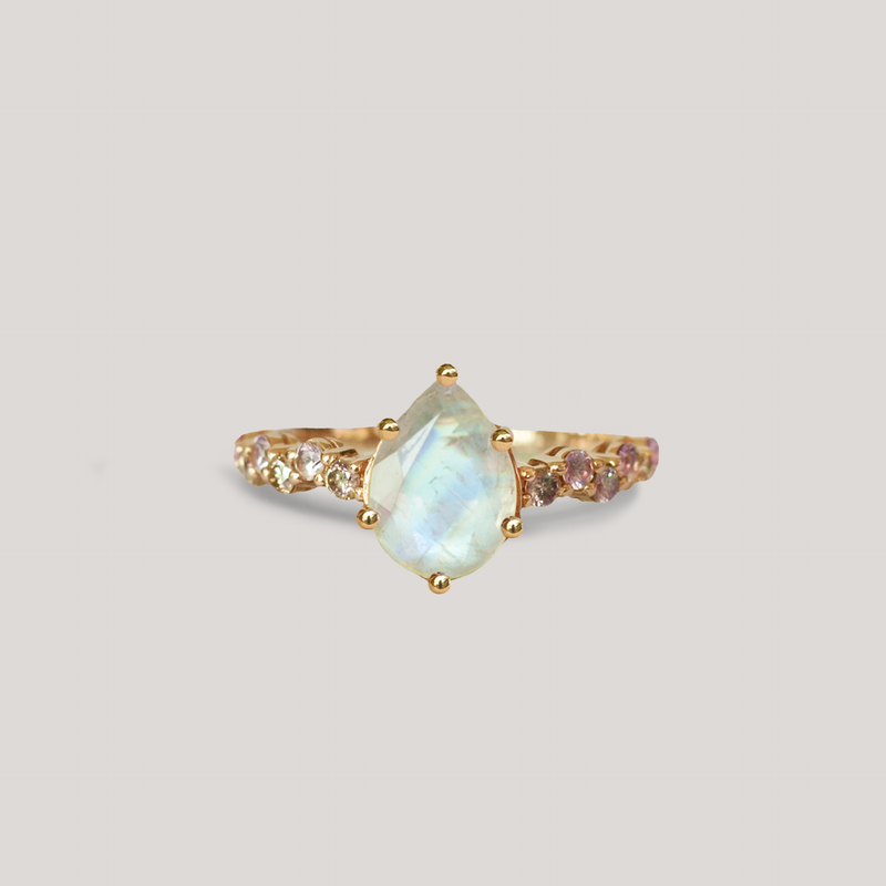 INTERTWINE — Moonstone Diamond Ring