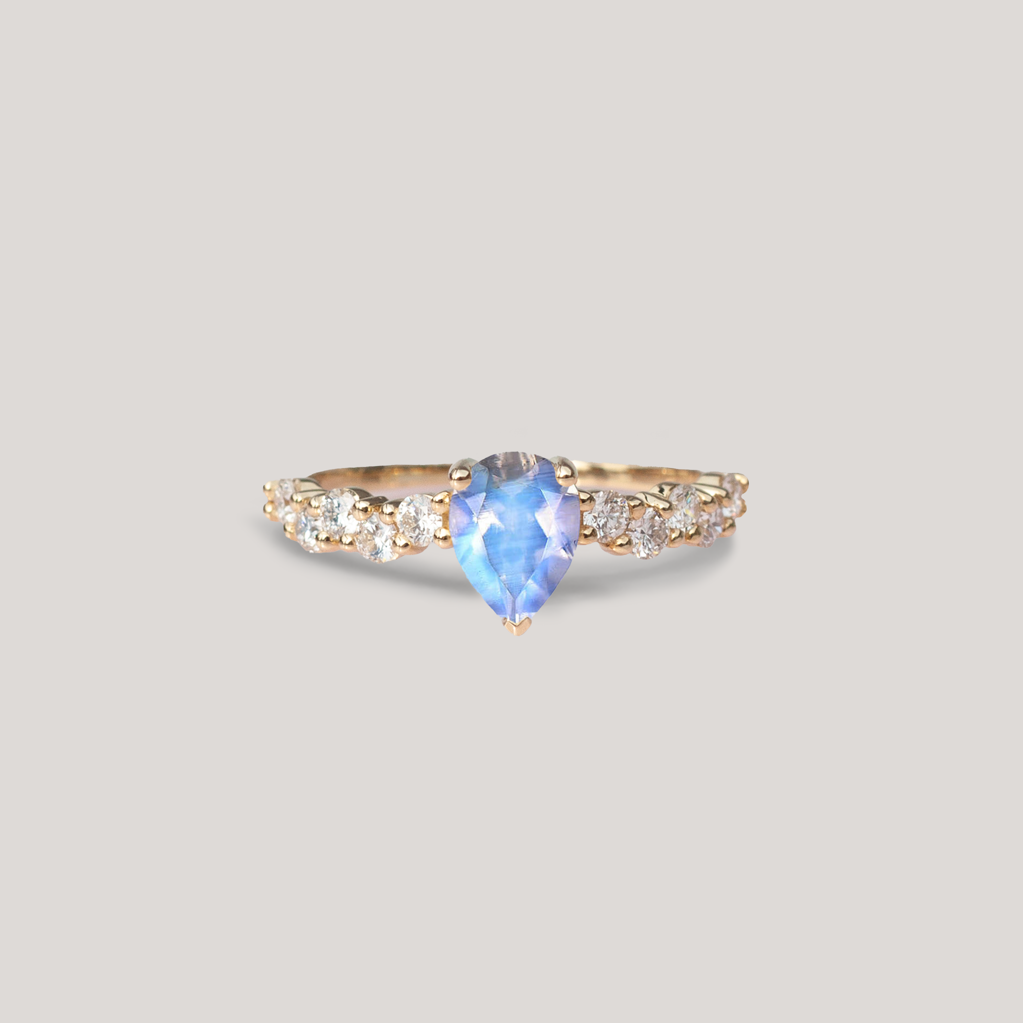 INTERTWINE — Moonstone Diamond Ring