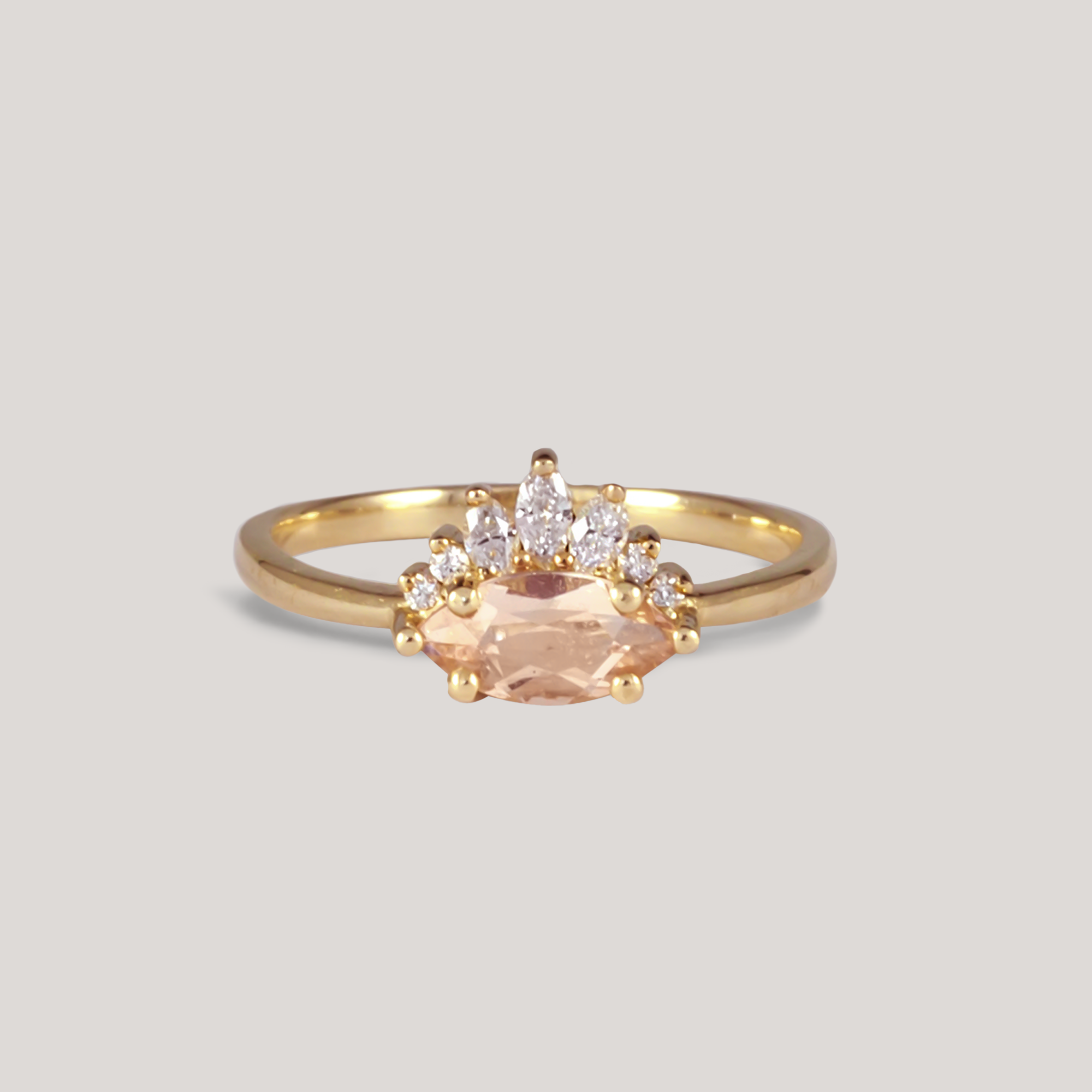 AMOUR — Morganite Diamond Ring