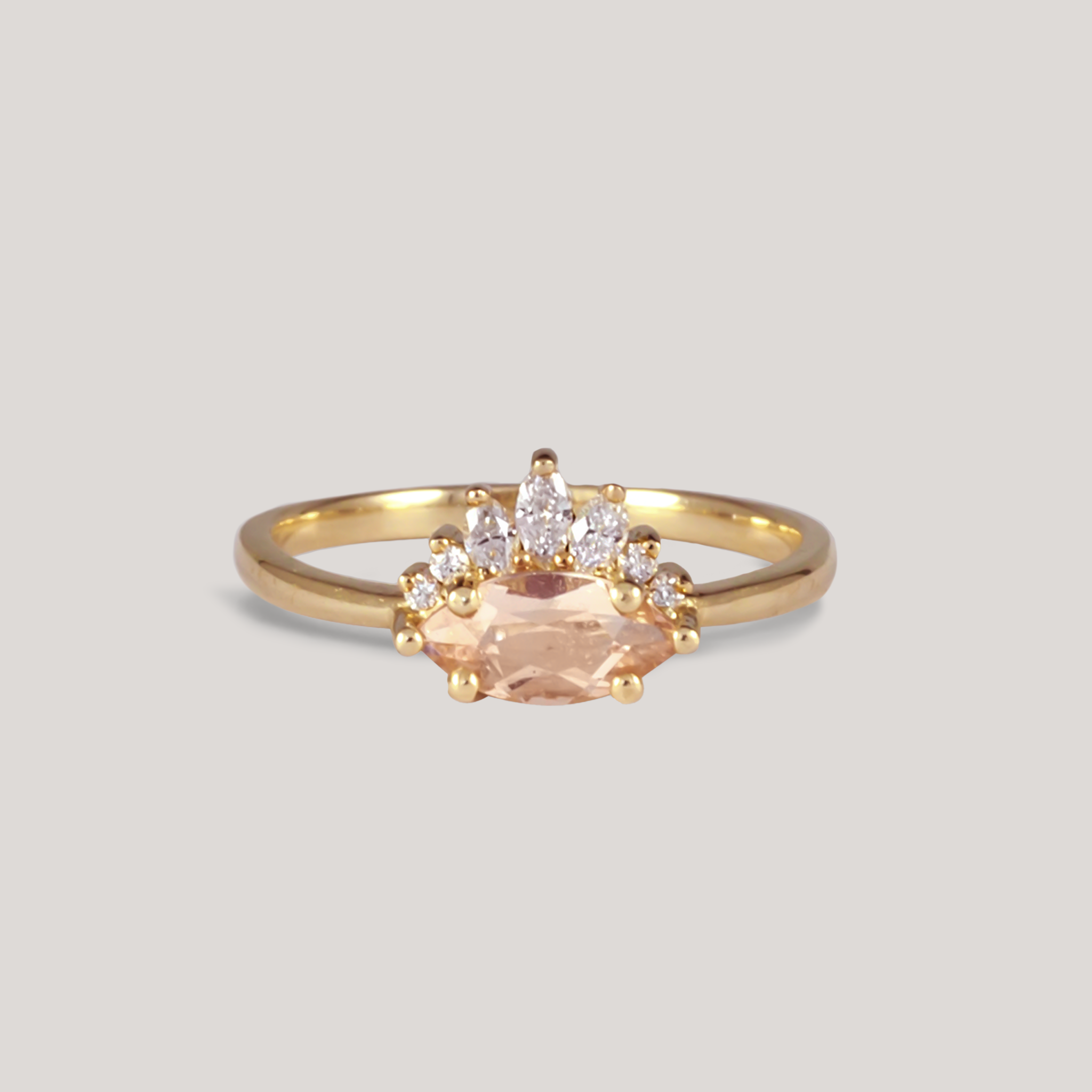 AMOUR — Morganite Diamond Ring