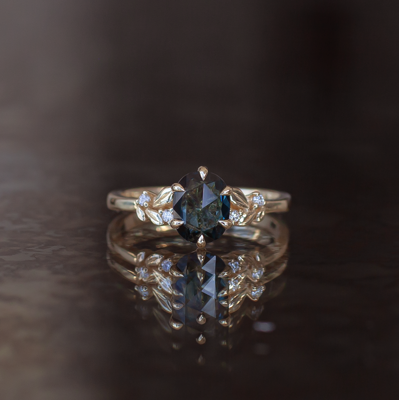 NECTAR OF SURRENDER — Sapphire Floral Ring