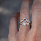 diamond floral engagement ring 14k