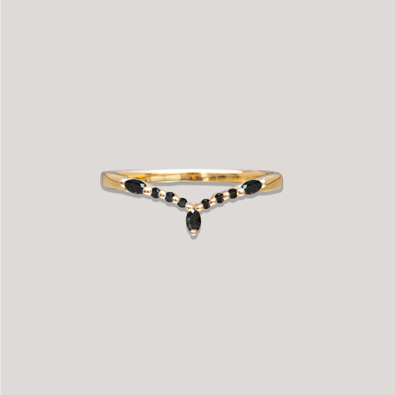 NYAI — Black Diamond Contour Ring