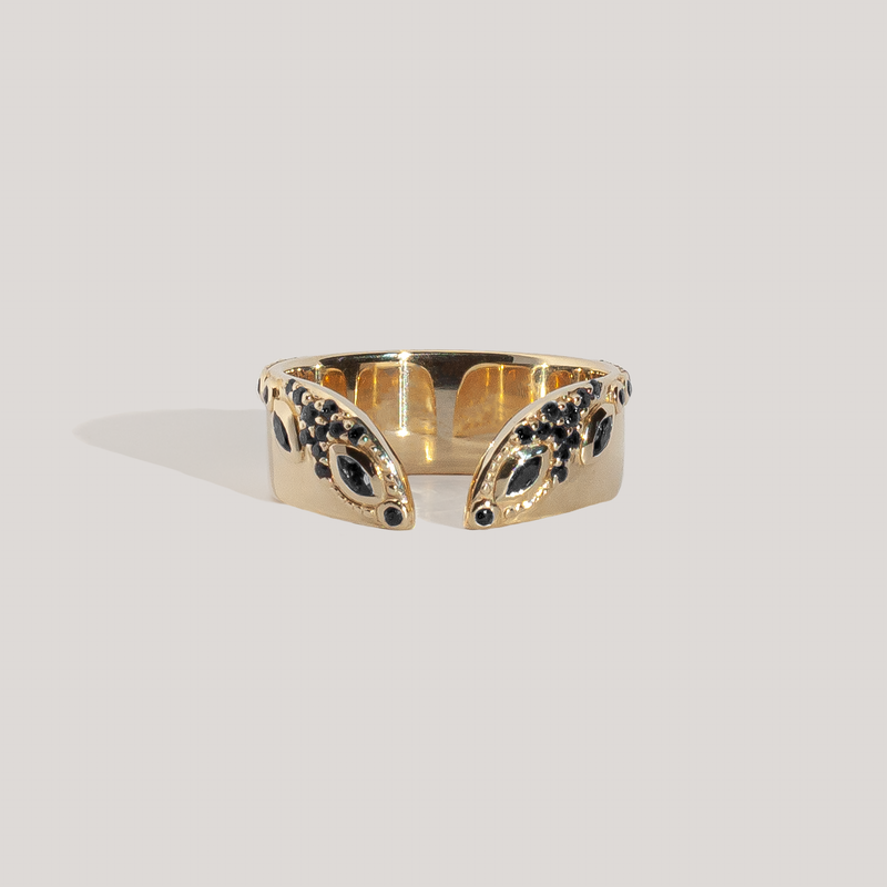 EDORÍA — Black Diamond Open Wedding Ring