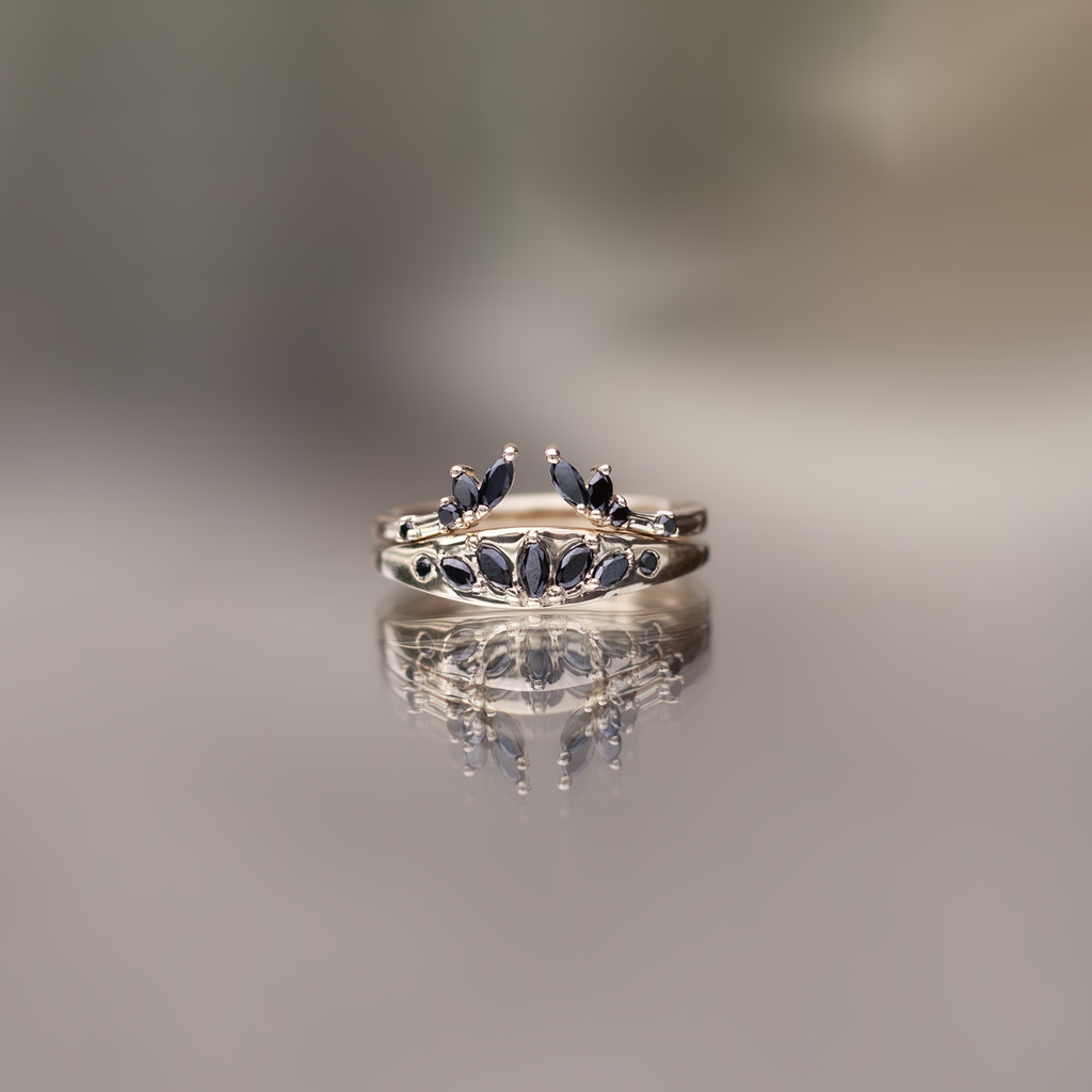 signet ring with black diamond