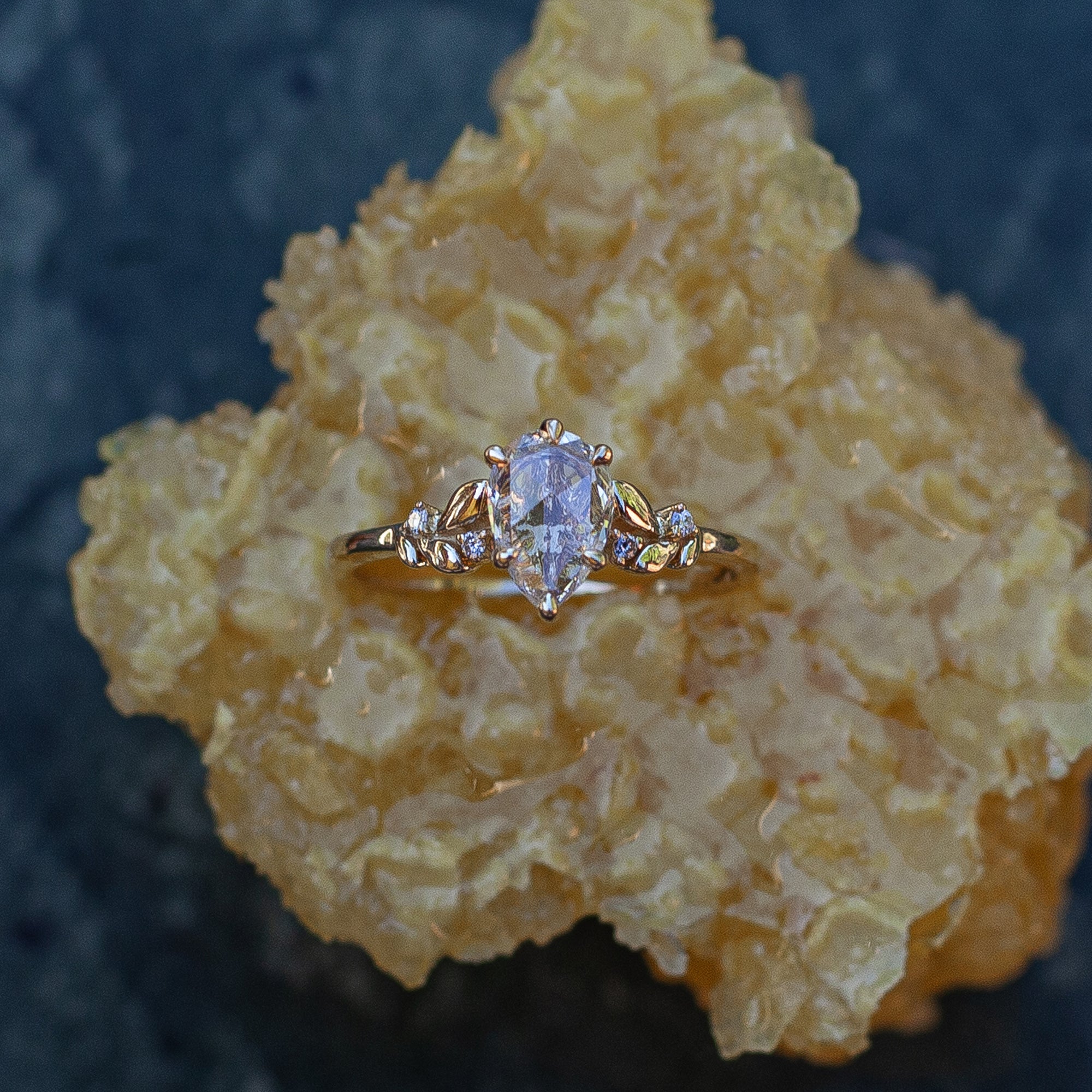 DIAMOND NECTAR — Pear Diamond Ring