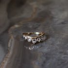 Diamond contour wedding band