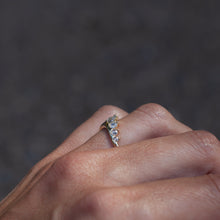 Diamond contour wedding band