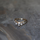 Diamond contour wedding band