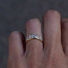 Diamond contour wedding band