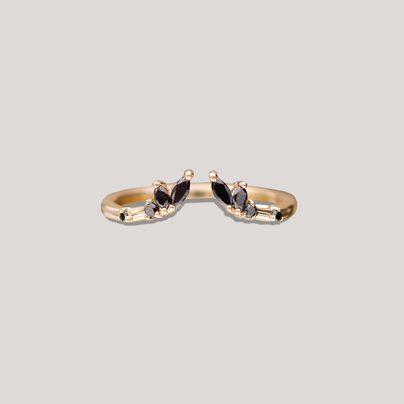 UNCHAINED NAIAD — Black Diamond Open Wedding Ring