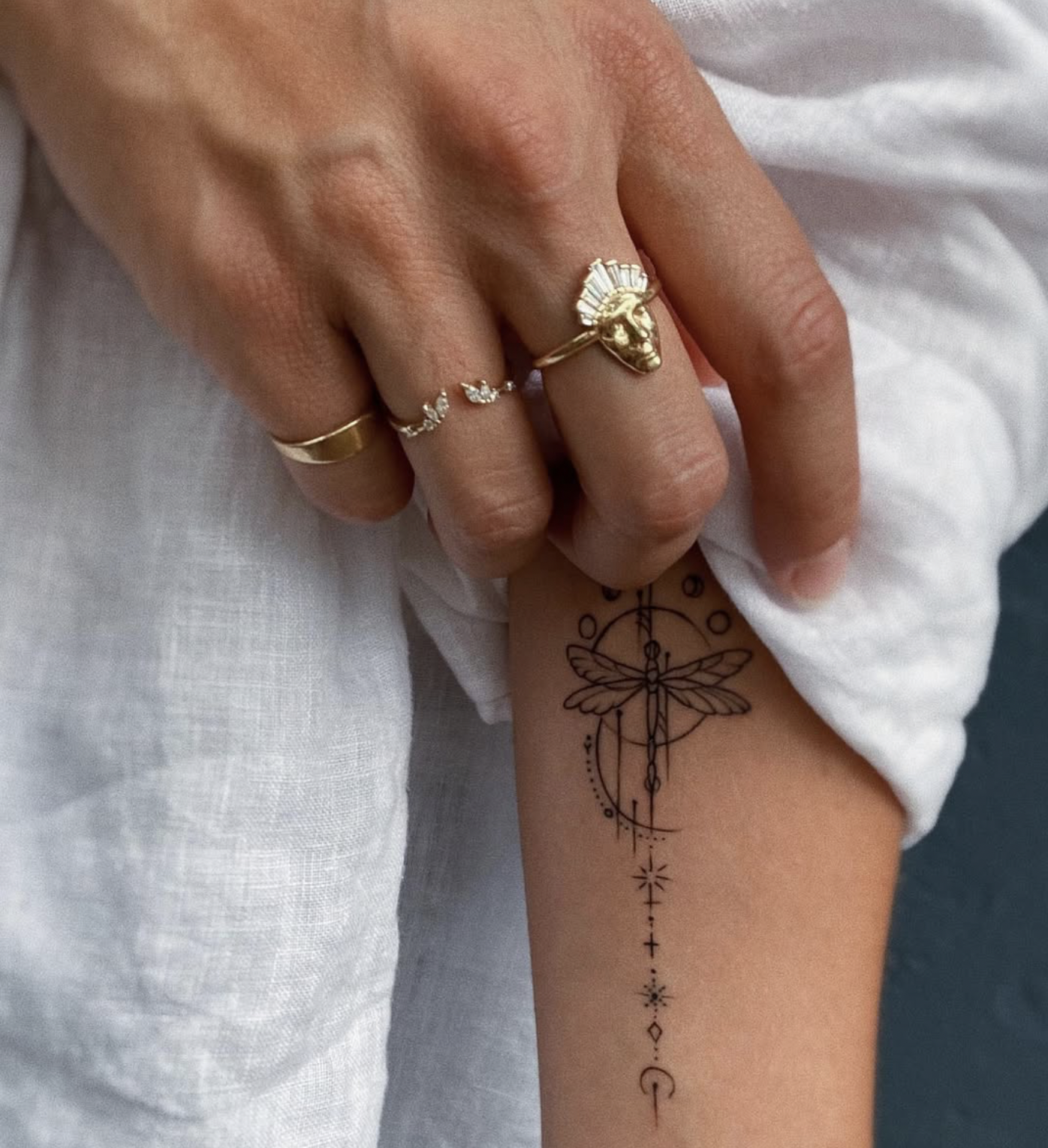 unique open wedding band 14k