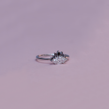 Black diamonds engagement ring