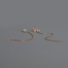 Cluster opal and diamond studs.