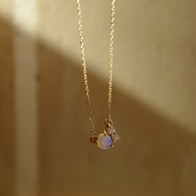 Diamond and opal necklace