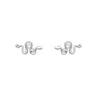 serpent earrings white gold 