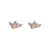 opal diamond earrings in rose gold