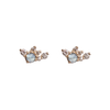 salt and pepper diamond cluster earrings