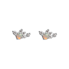 opal diamond earrings in white gold
