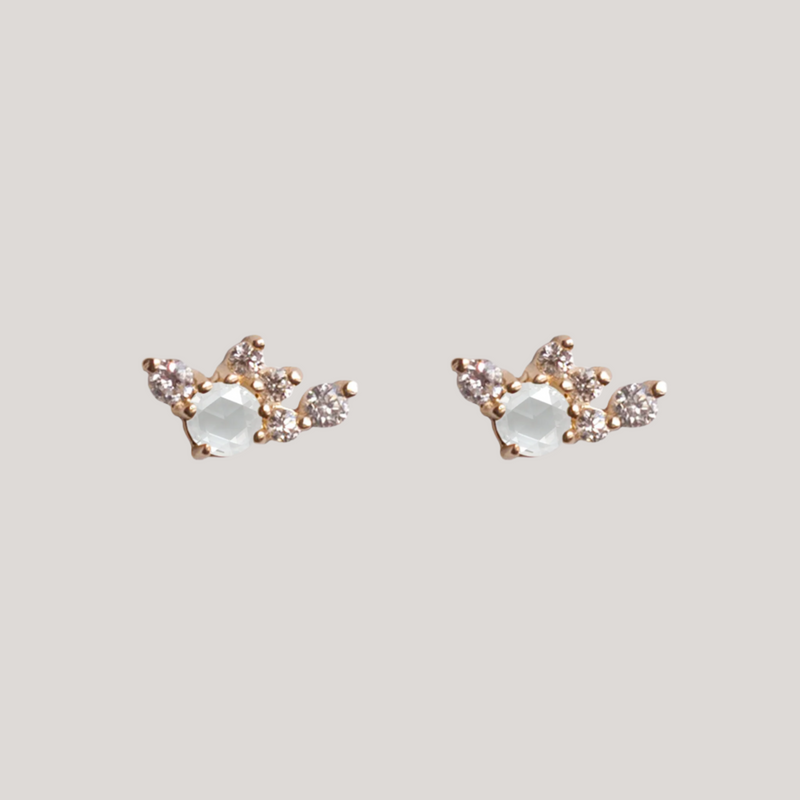 diamond cluster earrings