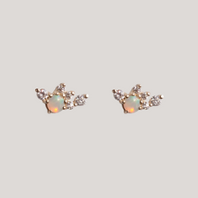 opal diamond earrings