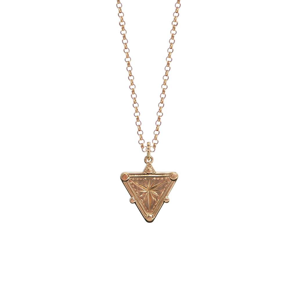 gold triangle pendant