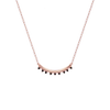 Petite, gold and black diamond bar necklace, prefect for layering. Made using 14k or 18k solid rose gold.