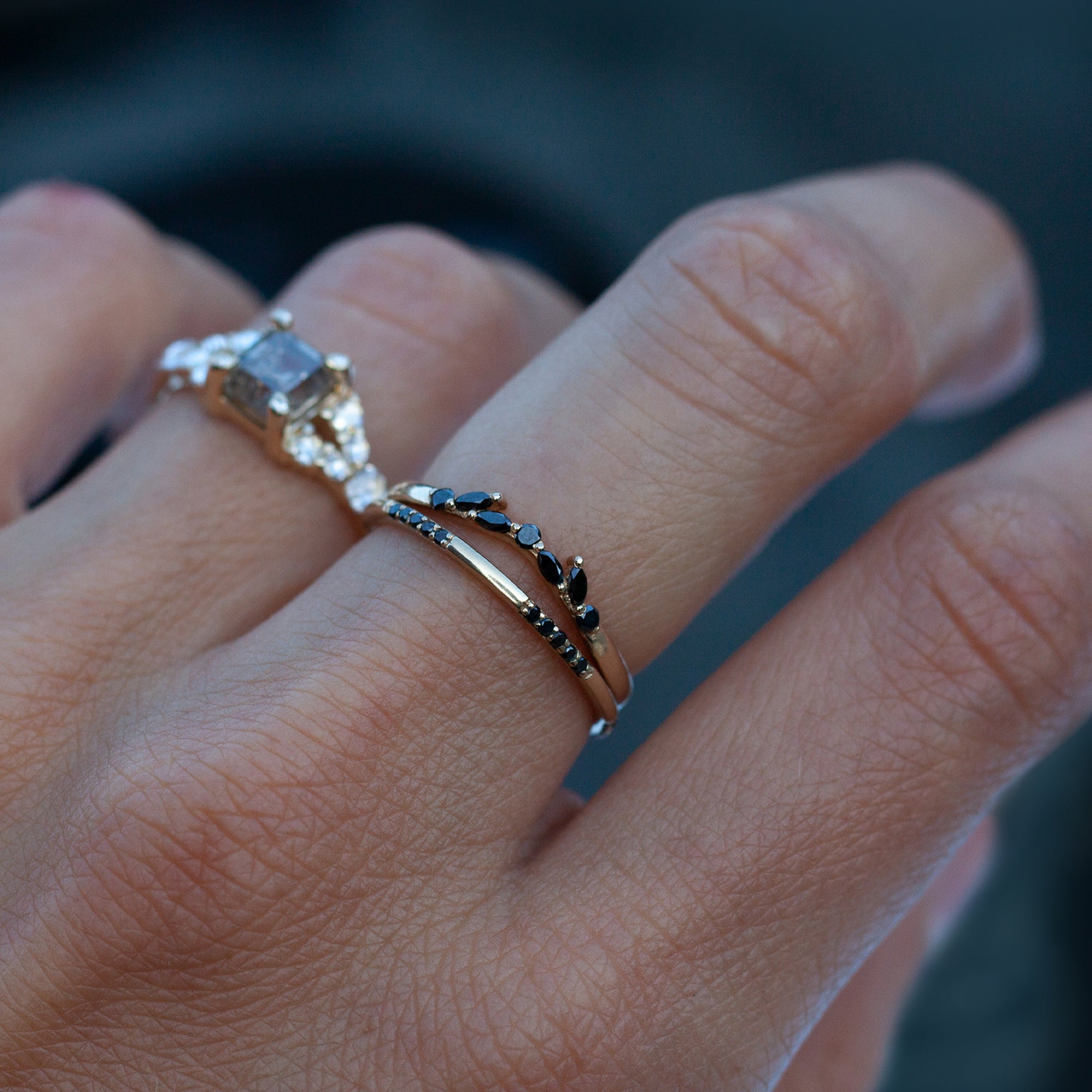 black diamond marquise ring