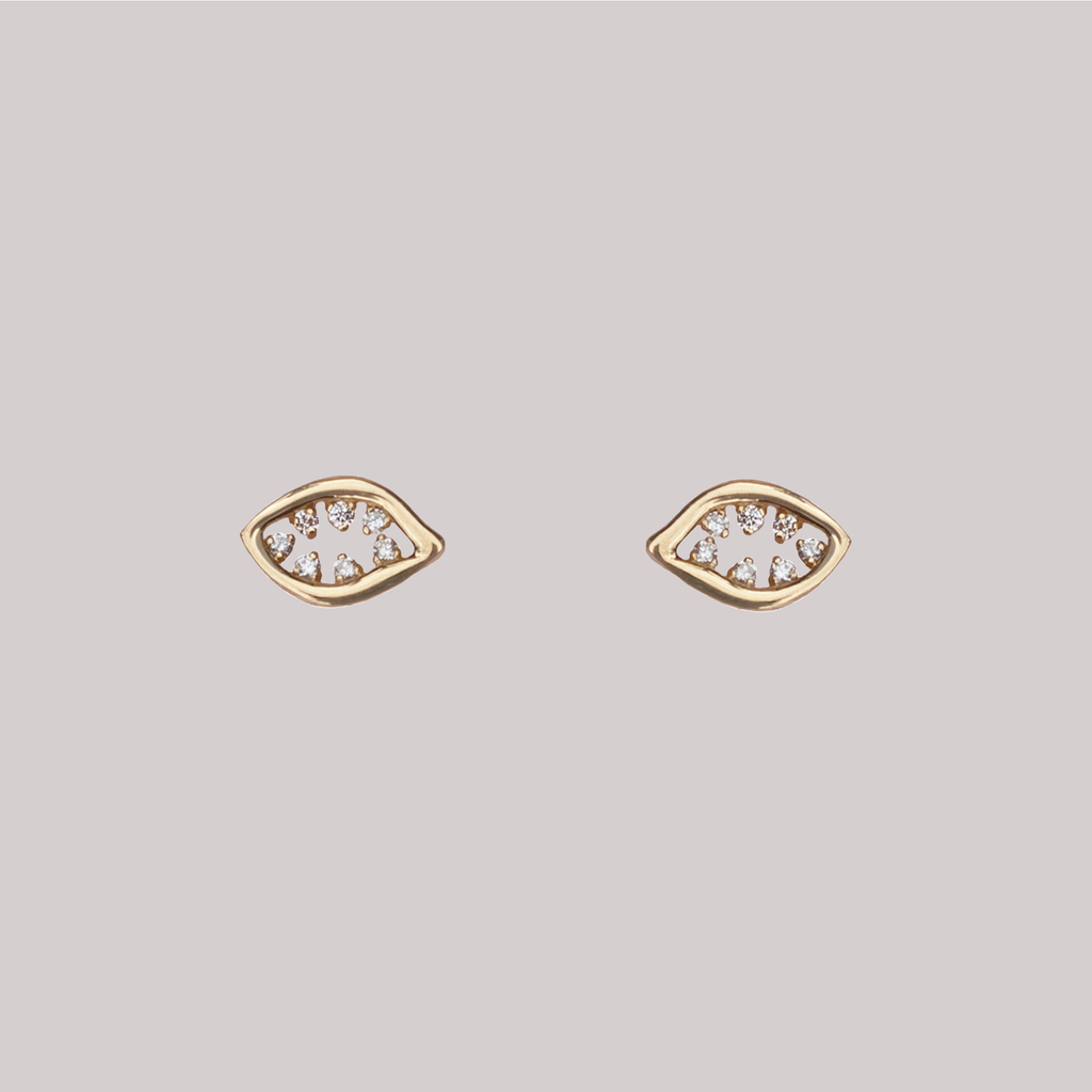 evil eye earrings gold