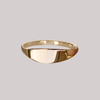 Petite gold signet ring, made in 14k solid gold. Meant to be worn as an everyday staple.