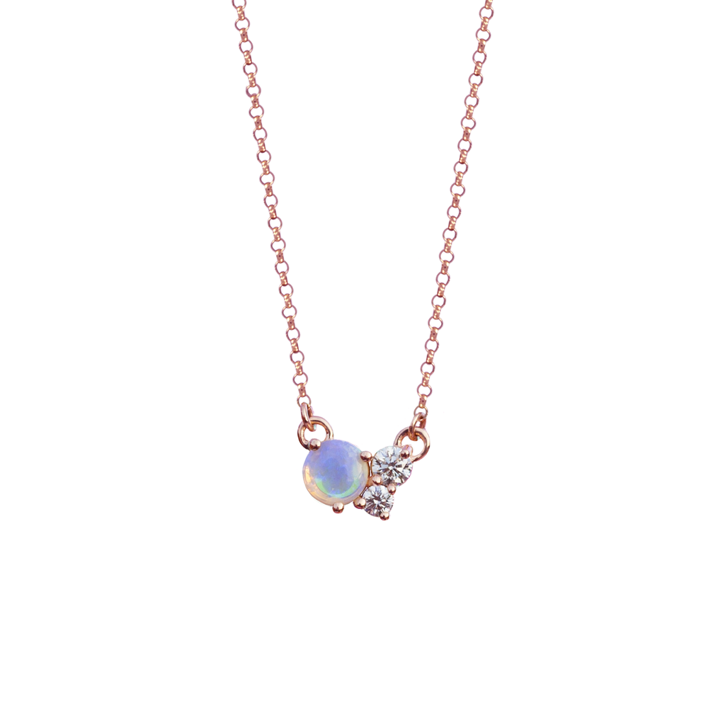 diamond cluster necklace